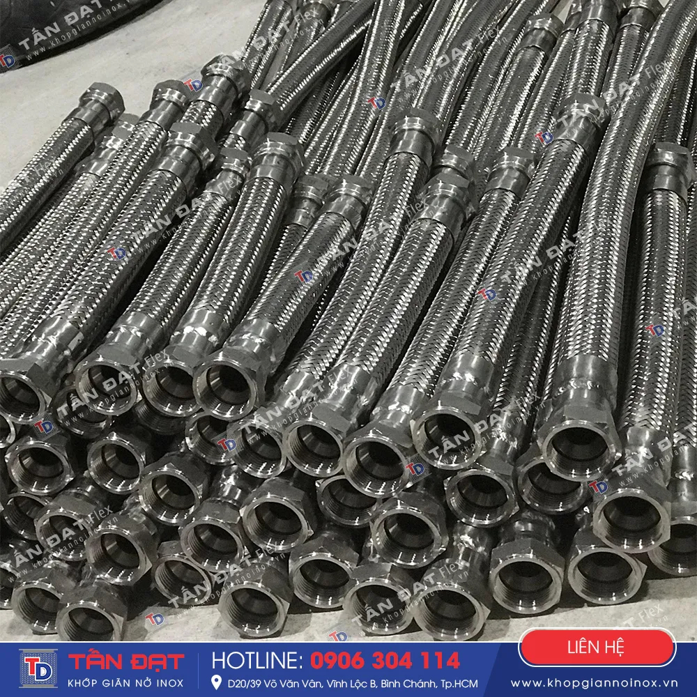 High-temperature / steam / air / gas / gasoline / oil stainless steel flexible hose – image 1