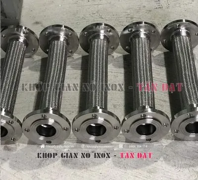 DN50 stainless steel flexible joint with JIS 10K flanged connection, one fixed flange and one floating flange – image 1