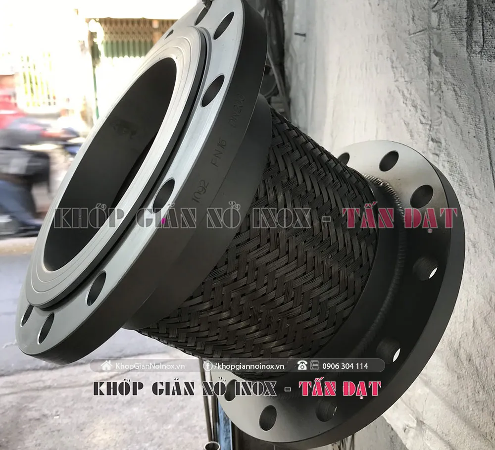 Khớp nối mềm kết nối mặt bích PN16 1 đầu cố định 1 đầu xoay DN200
