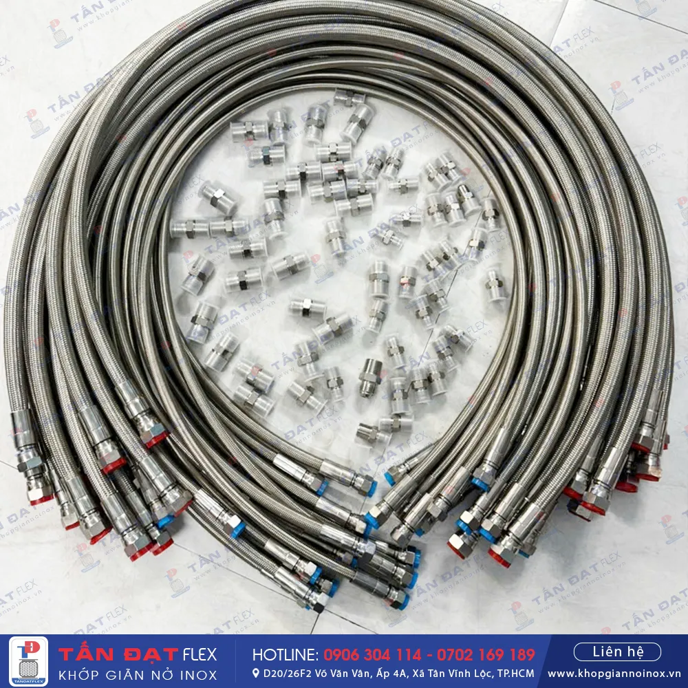 Ống mềm PTFE bọc lưới inox: lựa chọn số 1 cho môi trường khắc nghiệt – ảnh 1