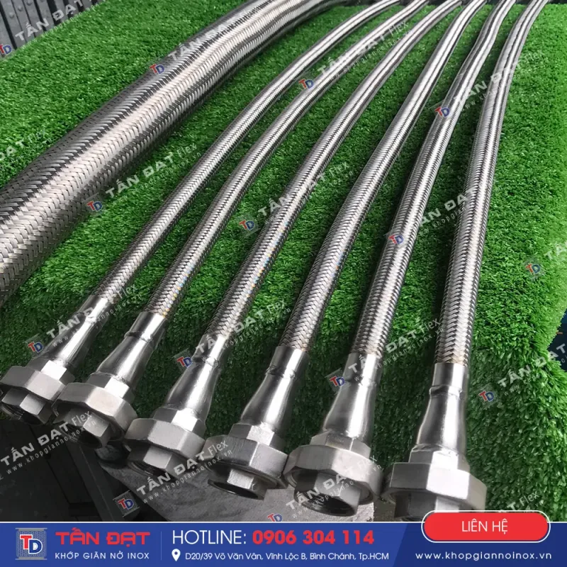Khớp nối mềm inox 2 đầu rắc co RC220: thông số, ứng dụng và cách chọn