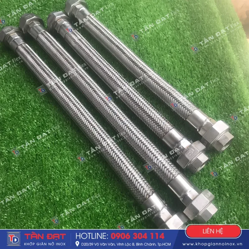 Ống mềm inox 304 hai đầu rắc co: ưu điểm và ứng dụng