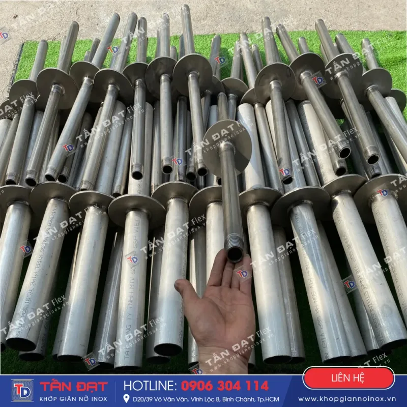 Khớp nối mềm inox lắp bích gia công theo bản vẽ
