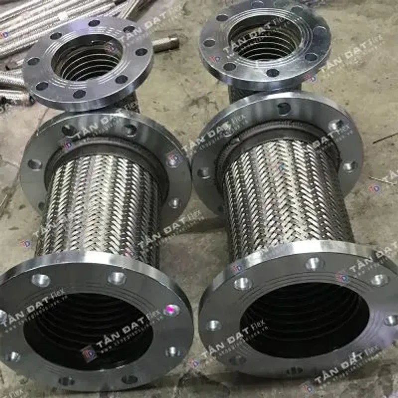 Khớp nối mềm mặt bích inox 304 kết nối bích cố định