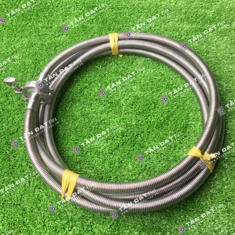 Ống mềm inox không lưới DN15 hai đầu lem inox 304