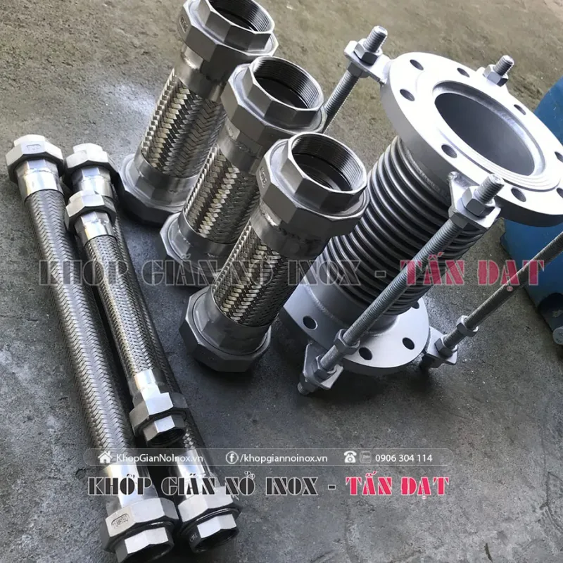 Khớp nối mềm hai đầu racco (rắc co) gang – inox cho đường ống nước