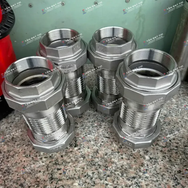 Khớp nối mềm rắc co inox 304 DN50 = L300mm
