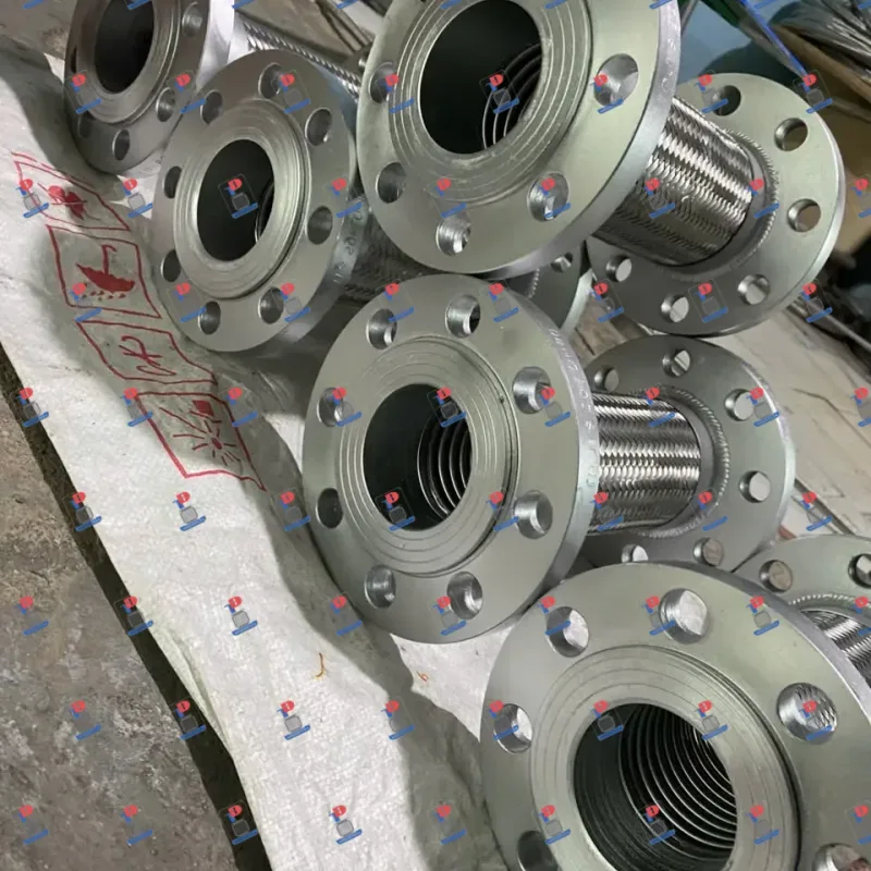 Ống ruột gà inox kết nối 2 đầu mặt Bích tiêu chuẩn JIS10K, PN16, ANSI150