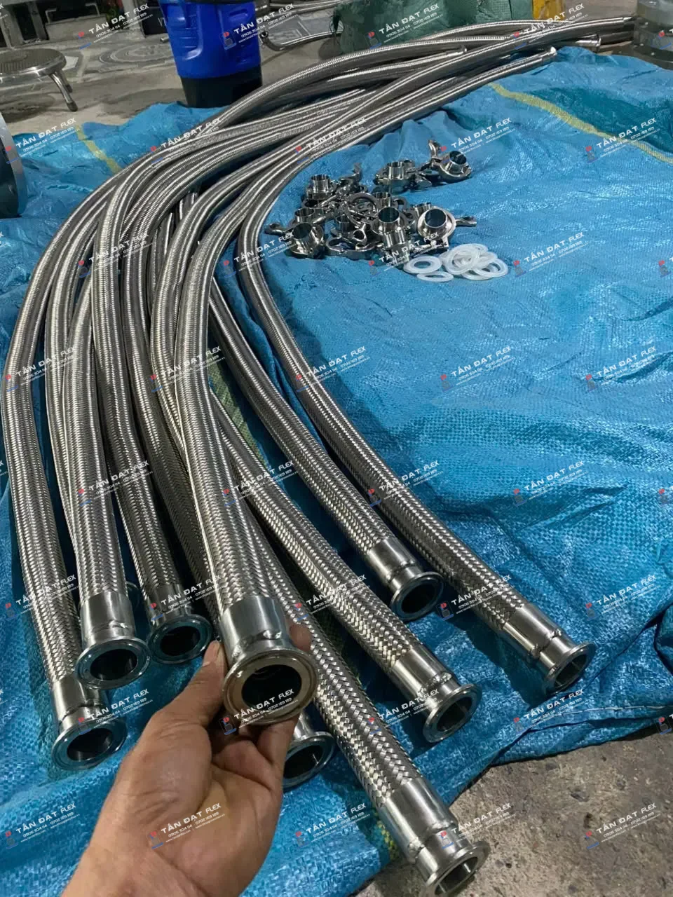Khớp nối mềm clamp vi sinh inox 304 – ảnh 4