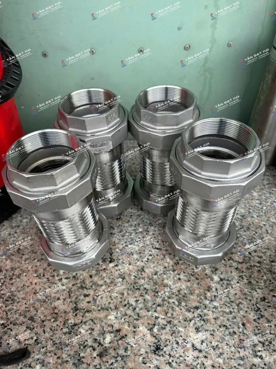 Khớp nối mềm rắc co inox 304 DN50 = L300mm