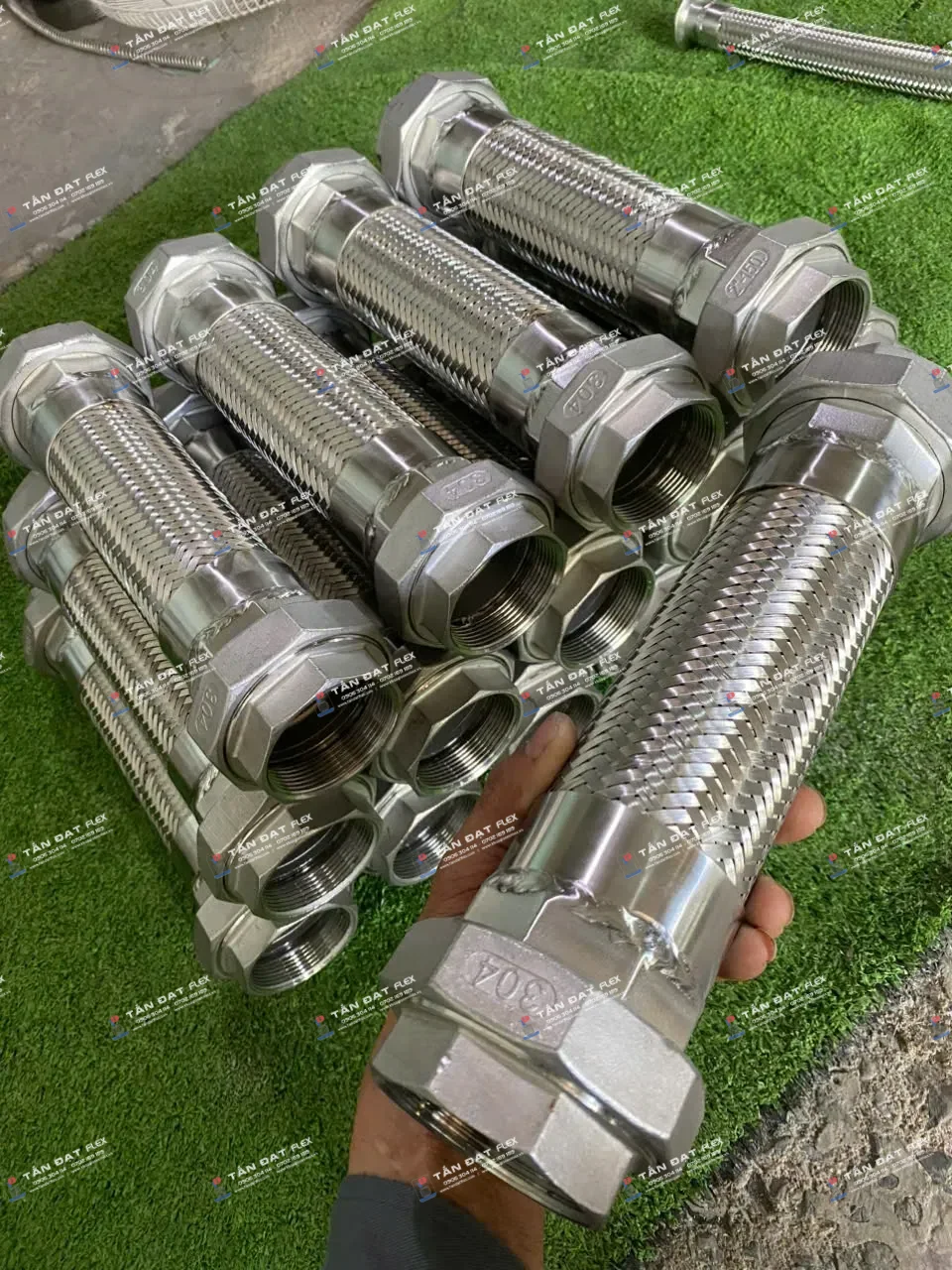 Khớp nối mềm rắc co inox 304 DN50 = L300mm - ảnh 2