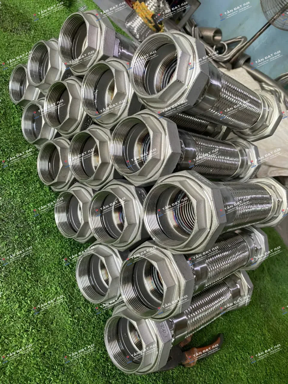 Khớp nối mềm rắc co inox 304 DN50 = L300mm - ảnh 3