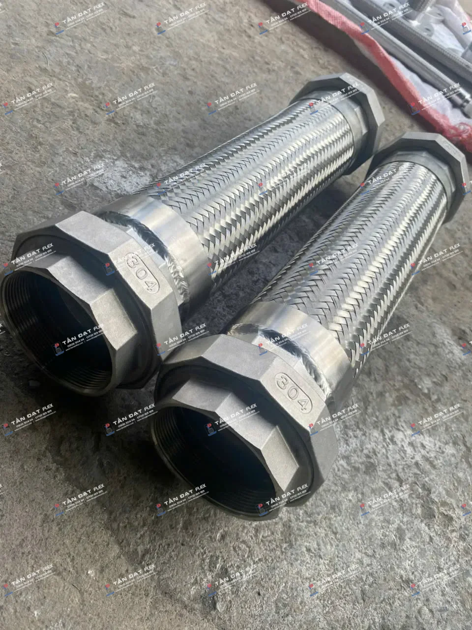 Khớp nối mềm rắc co inox 304 DN50 = L300mm - ảnh 4