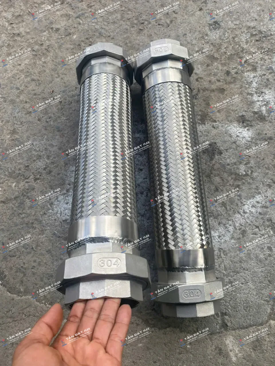 Khớp nối mềm rắc co inox 304 DN50 = L300mm - ảnh 5