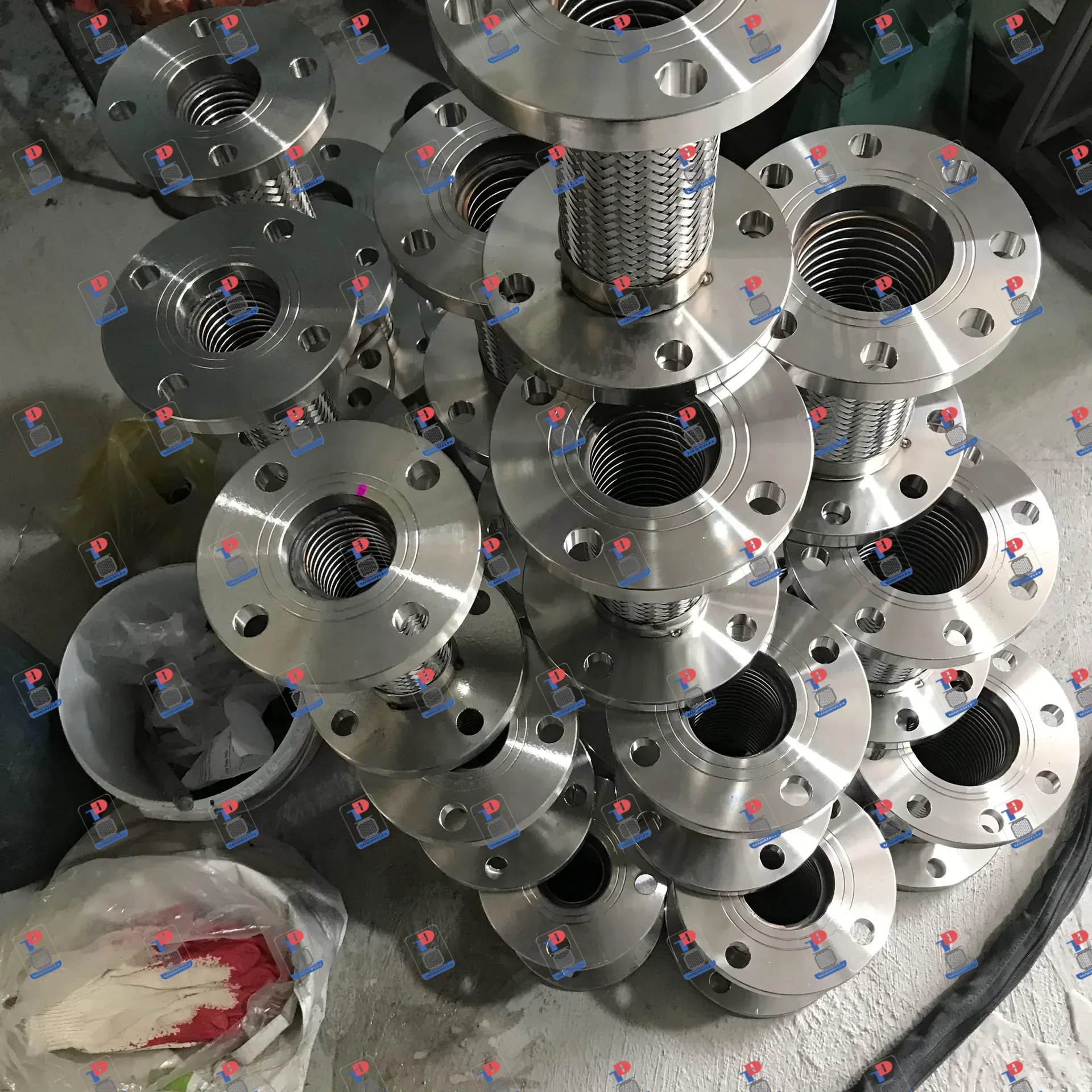 Khớp nối mềm inox mặt bích chống rung hệ thống - ảnh 3