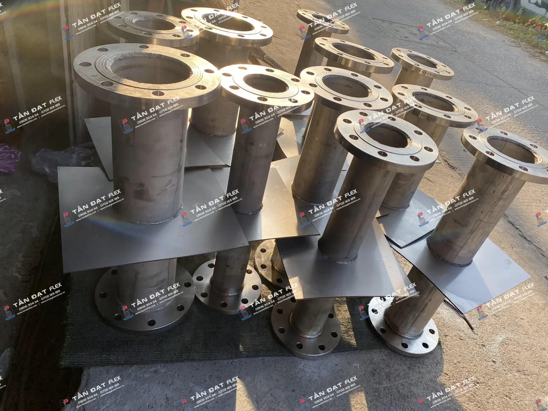 Custom fabrication of 304 stainless steel wall sleeve and penetration pipes