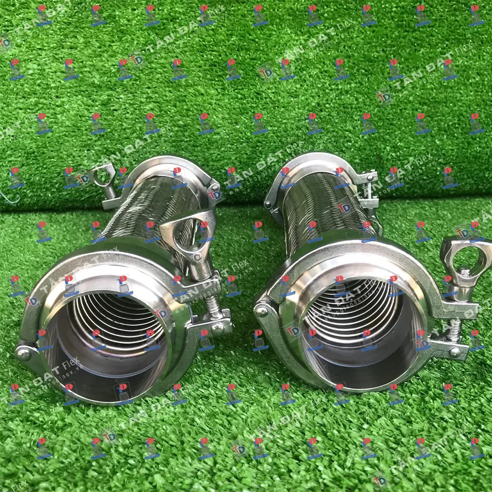 Khớp mềm inox kết nối 2 đầu clamp inox DN50 x 300 mm – ảnh 1