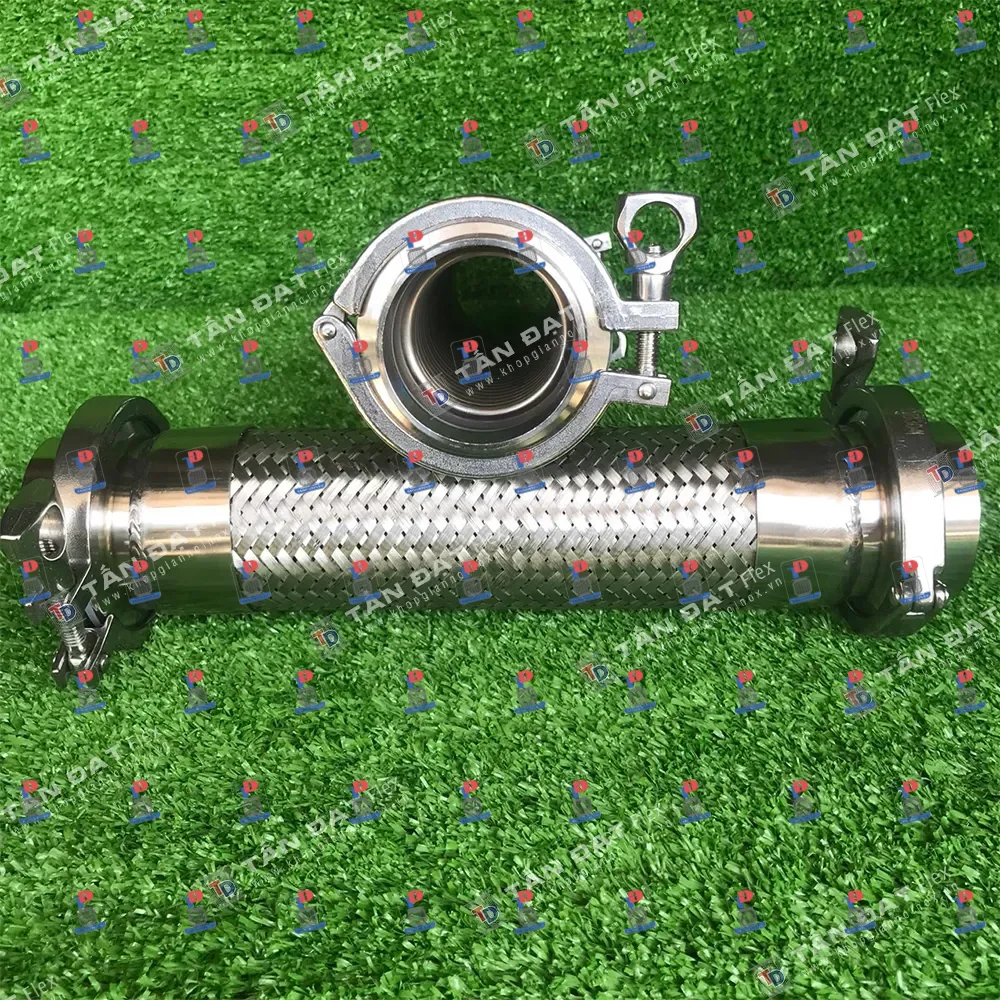 Khớp mềm inox kết nối 2 đầu clamp inox DN50 x 300 mm – ảnh 2